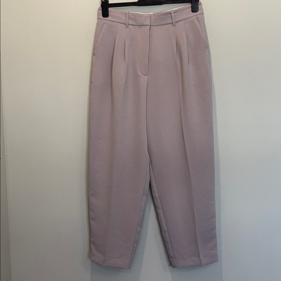 Wilfred Effortless Blush Pink Ankle Trousers High Rise Tailored Dress Pants 10 - Picture 4 of 13